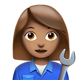 profesional de la mecánica mujer: tono de piel medio