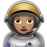 astronauta mujer: tono de piel medio