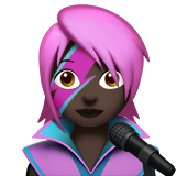 cantante mujer: tono de piel oscuro