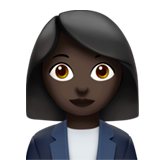 oficinista mujer: tono de piel oscuro