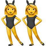 Emoji de mujeres con orejas de conejo