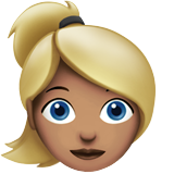 mujer rubia: tono de piel medio