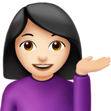 empleada de mostrador de información: tono de piel claro