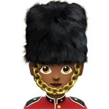 guardia mujer: tono de piel oscuro medio