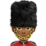 guardia hombre: tono de piel oscuro medio