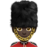 guardia hombre: tono de piel oscuro