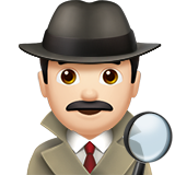 detective hombre: tono de piel claro