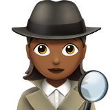 detective mujer: tono de piel oscuro medio