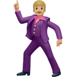 hombre bailando: tono de piel claro medio