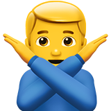 hombre haciendo el gesto de "no"