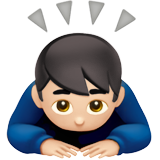 hombre haciendo una reverencia: tono de piel claro