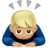 hombre haciendo una reverencia: tono de piel claro medio