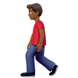hombre caminando: tono de piel oscuro medio