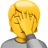 Hombre con la mano en la cara