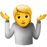 Emoji que se encoge de hombros