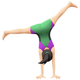 mujer dando una voltereta lateral: tono de piel claro