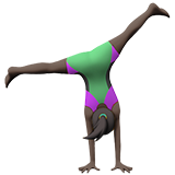 mujer dando una voltereta lateral: tono de piel oscuro