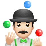 hombre haciendo malabares: tono de piel claro