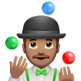 hombre haciendo malabares: tono de piel medio