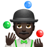 hombre haciendo malabares: tono de piel oscuro