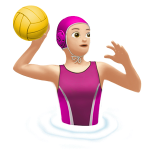 mujer jugando al waterpolo: tono de piel claro