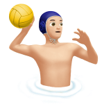 hombre jugando al waterpolo: tono de piel claro