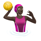 mujer jugando al waterpolo: tono de piel oscuro