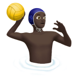 hombre jugando al waterpolo: tono de piel oscuro