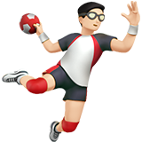 hombre jugando al balonmano: tono de piel claro