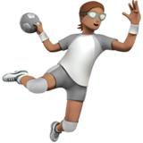 persona jugando al balonmano: tono de piel medio