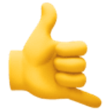 Mano haciendo el gesto de llamar - Facebook