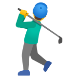 Hombre jugando al golf - Noto Color Emoji