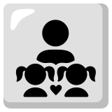 Familia: hombre, niña, niña - Noto Color Emoji
