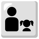 Familia: hombre y niña - Noto Color Emoji