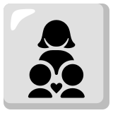Familia: mujer, niño, niño - Noto Color Emoji