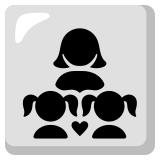 Familia: mujer, niña, niña - Noto Color Emoji