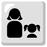 Familia: mujer y niña - Noto Color Emoji