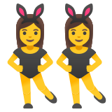Mujeres con orejas de conejo - Noto Color Emoji