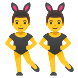 Hombres con orejas de conejo - Noto Color Emoji