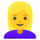 Mujer rubia - Noto Color Emoji