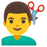 Hombre cortándose el pelo - Noto Color Emoji