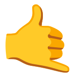 Mano haciendo el gesto de llamar - Noto Color Emoji