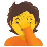 Persona con la mano en la frente - Noto Color Emoji