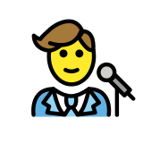 Cantante hombre - OpenMoji