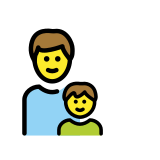 Familia: hombre y niño - OpenMoji