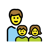 Familia: hombre, niña, niño - OpenMoji
