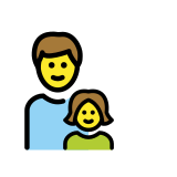 Familia: hombre y niña - OpenMoji