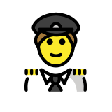 Piloto hombre - OpenMoji