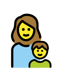 Familia: mujer y niño - OpenMoji