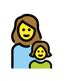 Familia: mujer y niña - OpenMoji